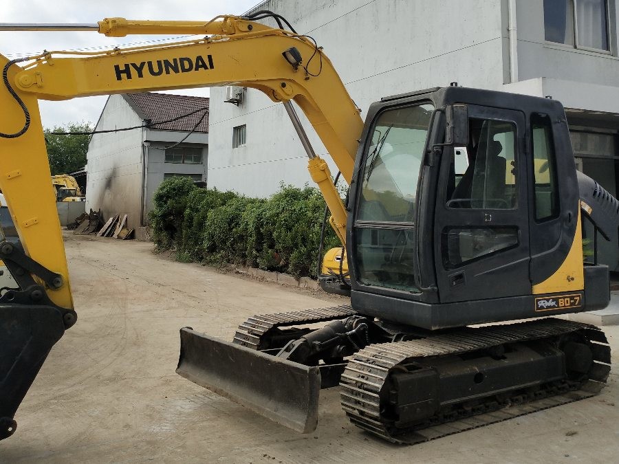Korea używany grabarz Hyundai na sprzedaż używany R80-7 8 Ton Jindongyu Machinery