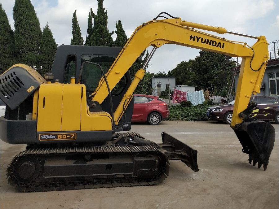 Korea używany grabarz Hyundai na sprzedaż używany R80-7 8 Ton Jindongyu Machinery