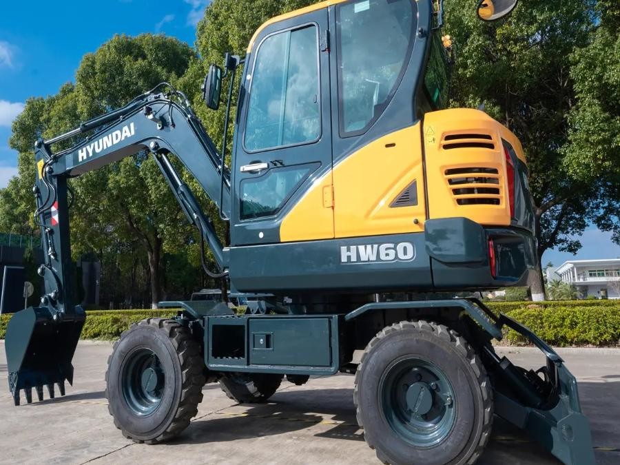 Nowy koreański Hyundai Excavator HW60 6 Ton Wheel Jindongyu Machinery